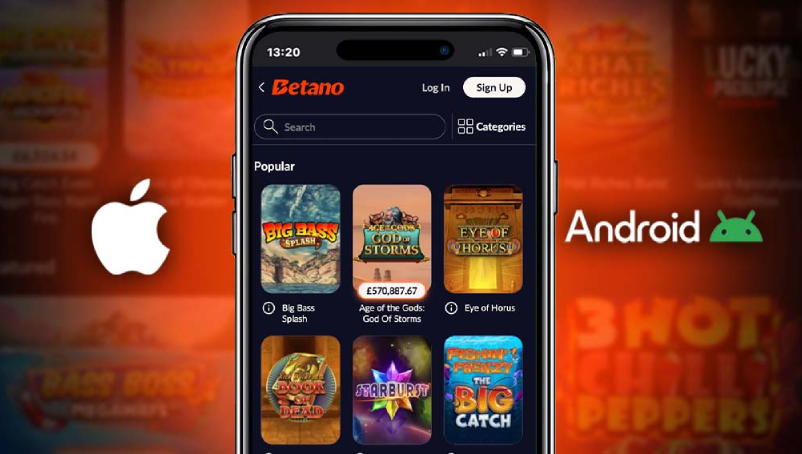 Betano Casino app: interfaz móvil y accesos rápidos